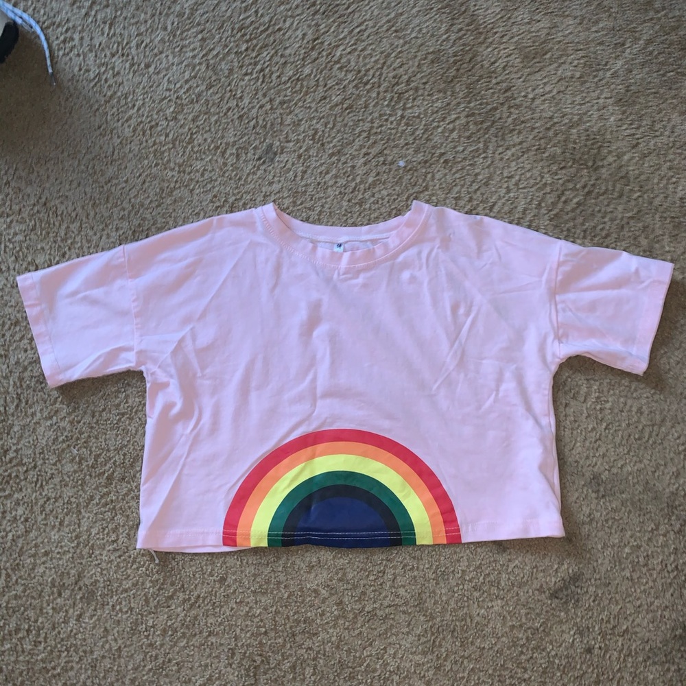 Rainbow Cropped Tee